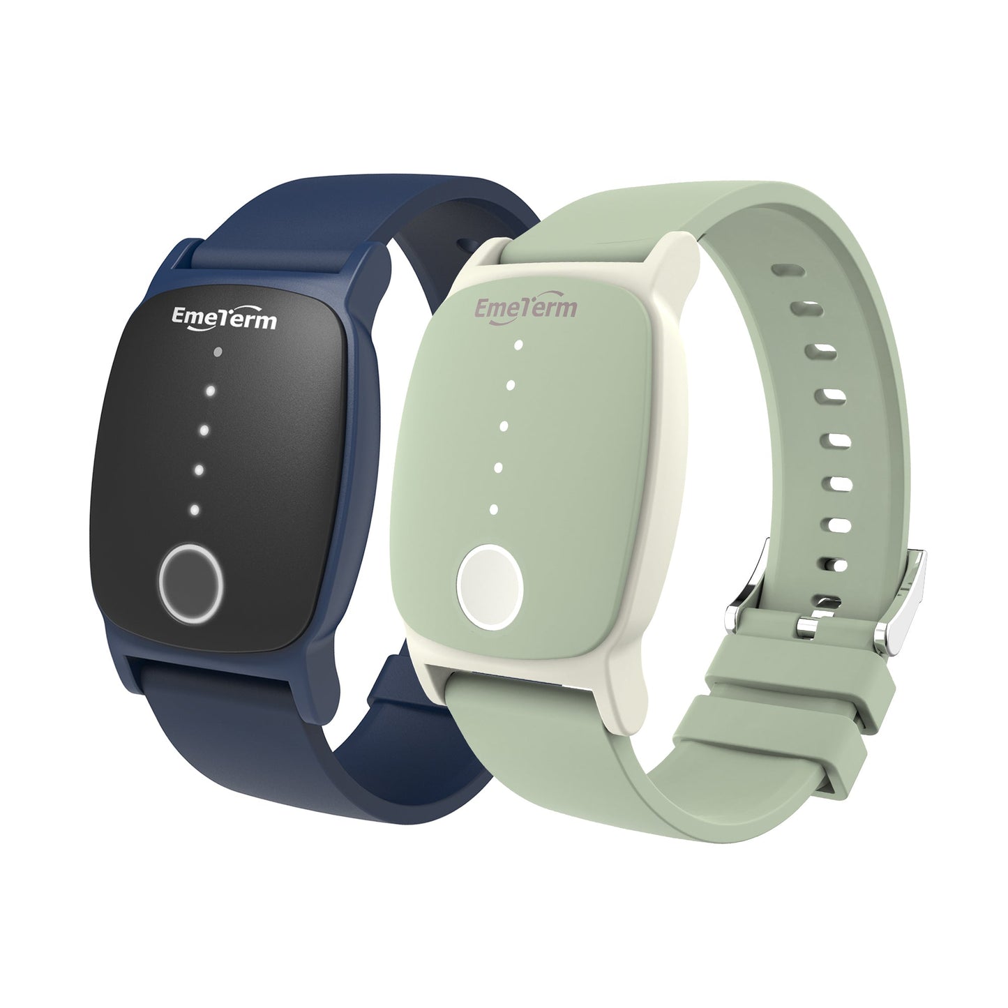 EmeTerm Explore Navy Blue Anti - Nausea Wristband IP67 Waterproof Morning Motion Travel Sickness Vomit Relief Rechargeable Classic Strap Design No Gel Drug Free Without Side Effects - EmeTerm Official Store